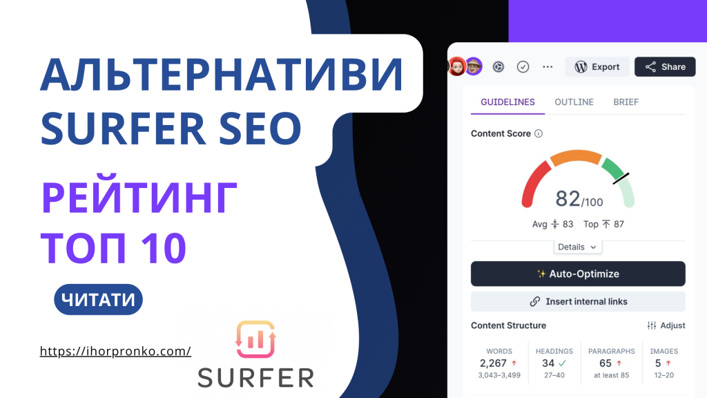 Surfer SEO Аналоги